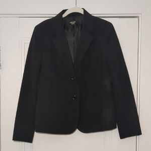 Nine West Womens Black Two-Button Tailored Blazer